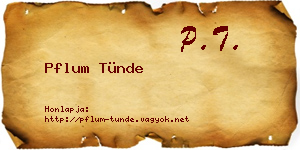 Pflum Tünde névjegykártya